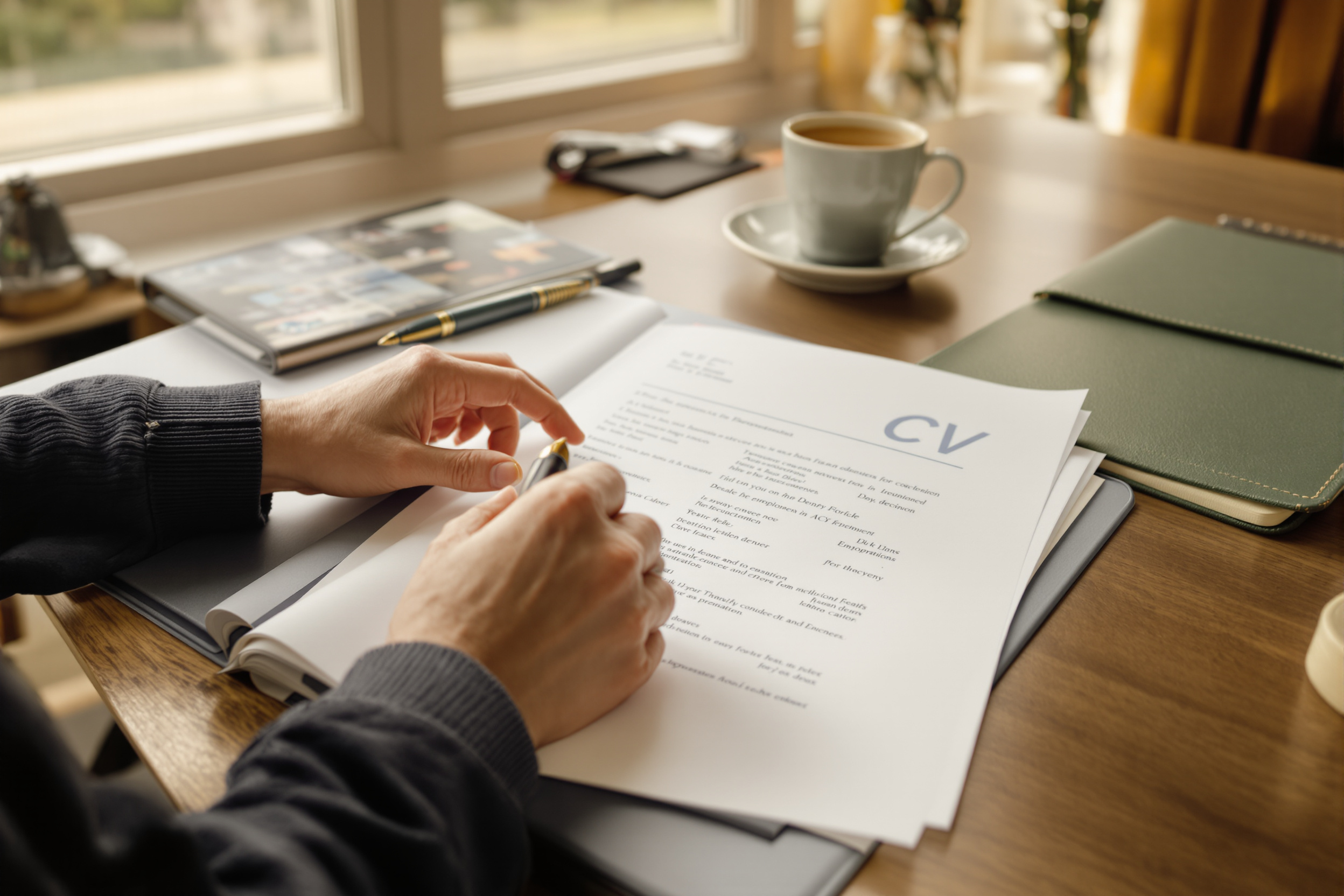 Household reviewing employment documents before hiring domestic staff