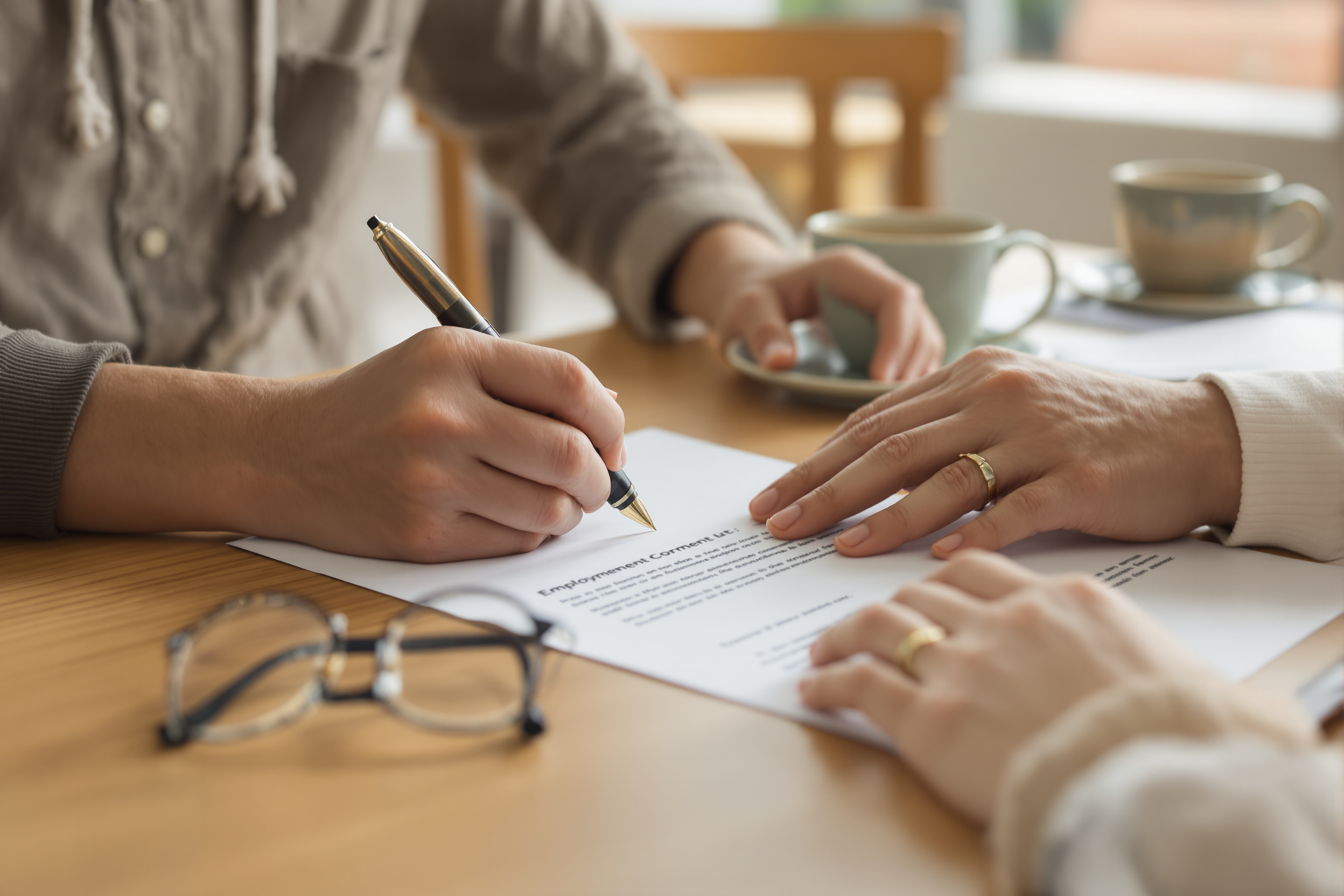 Household employer preparing a domestic staff job description