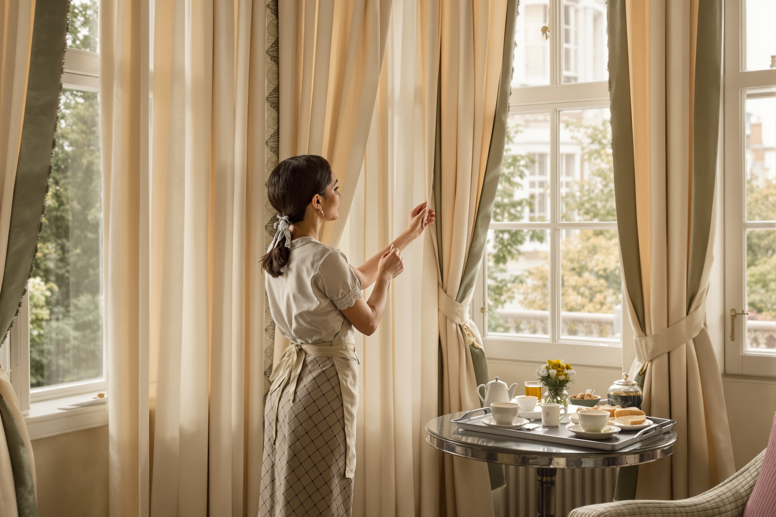 Housekeeper supporting the daily routine of a home