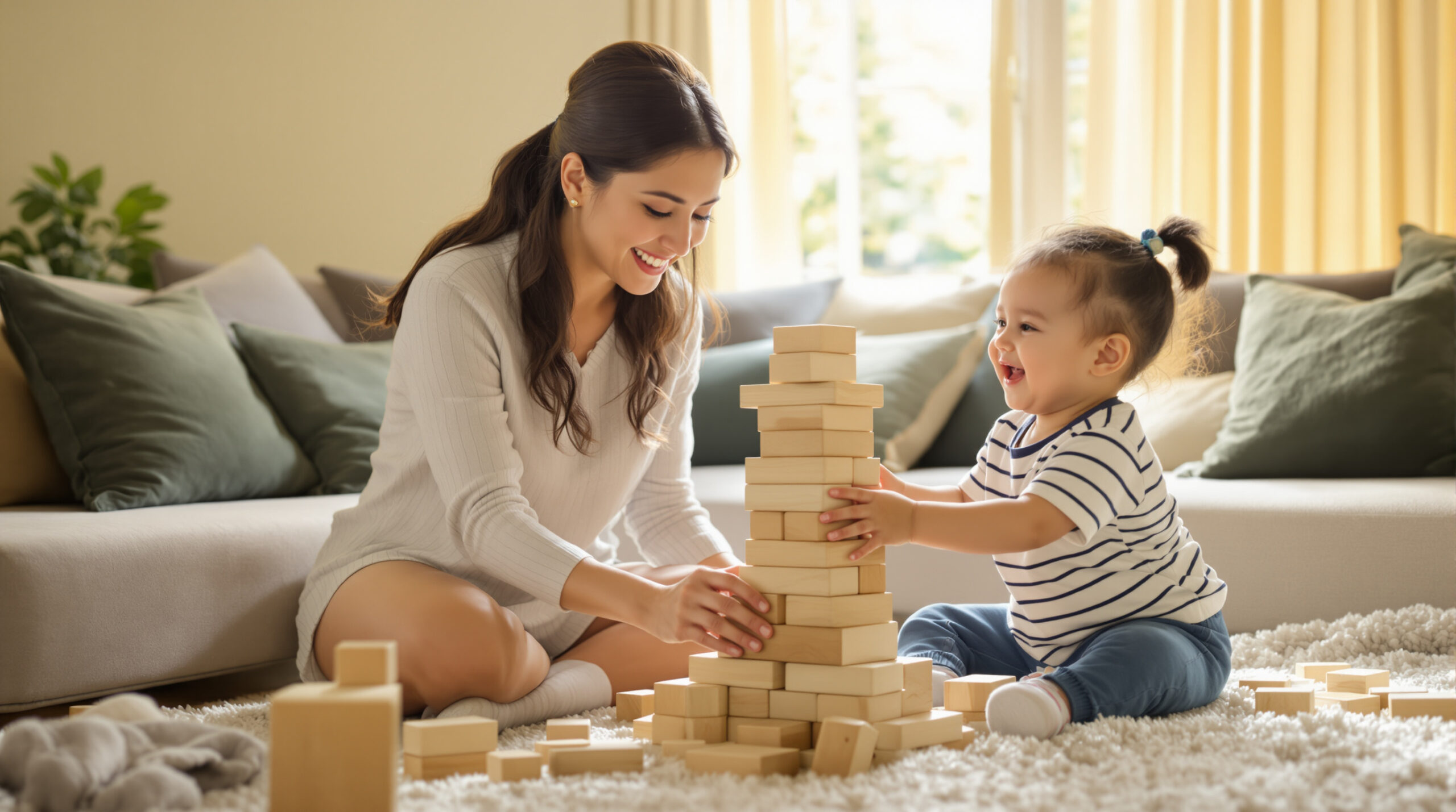 Nanny supporting a family in their home